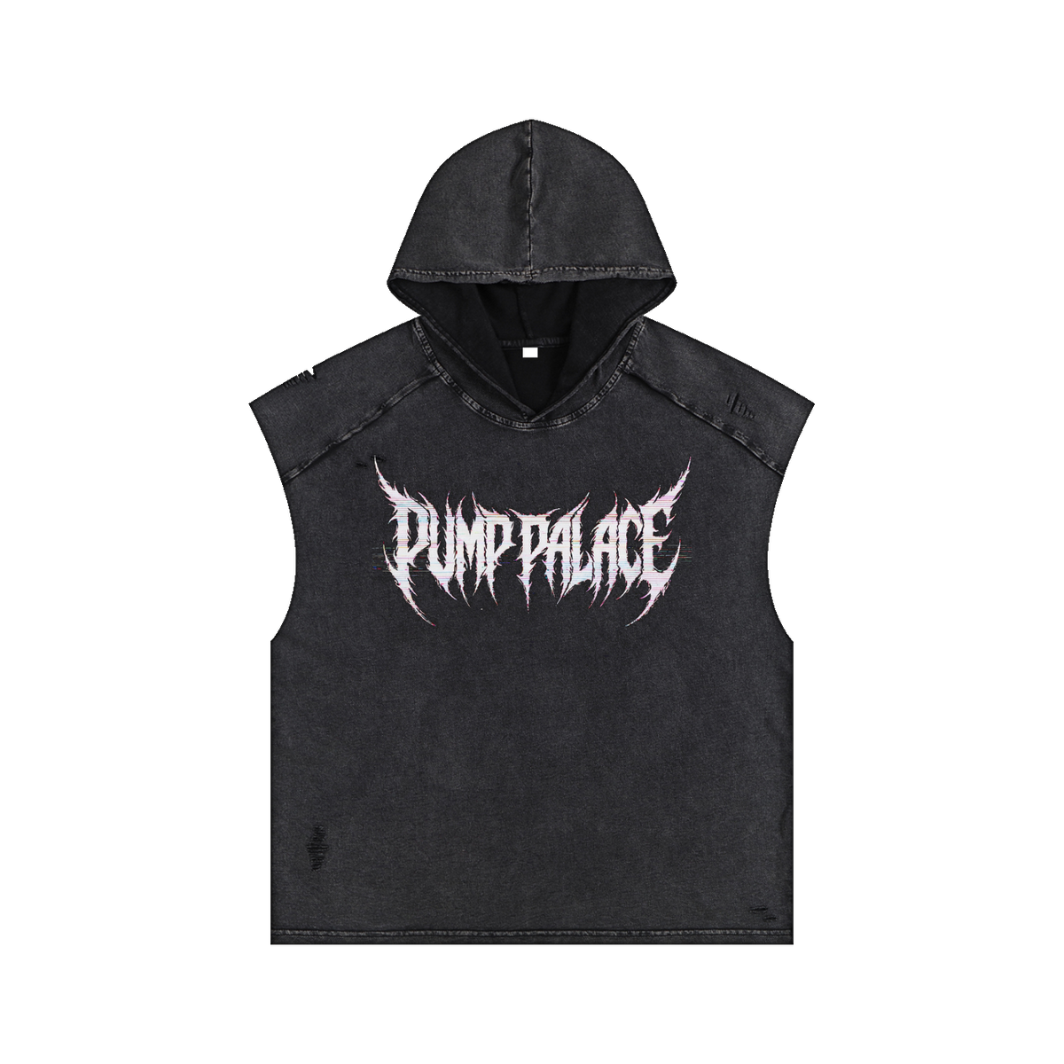 Snow Washed Boxy Hooded Tank Top