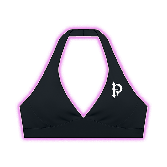 Sculpt Halter Sports Bra (Black)
