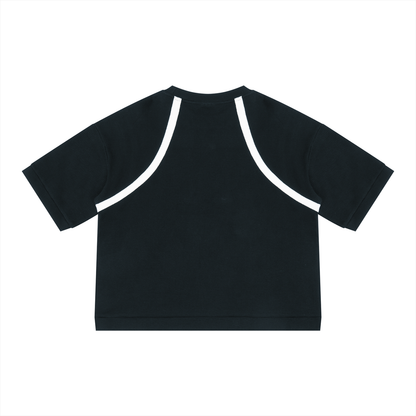 Unisex Color Block Waffle Boxy T-Shirt