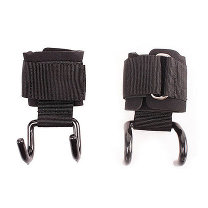 Adjustable steel hook grip straps