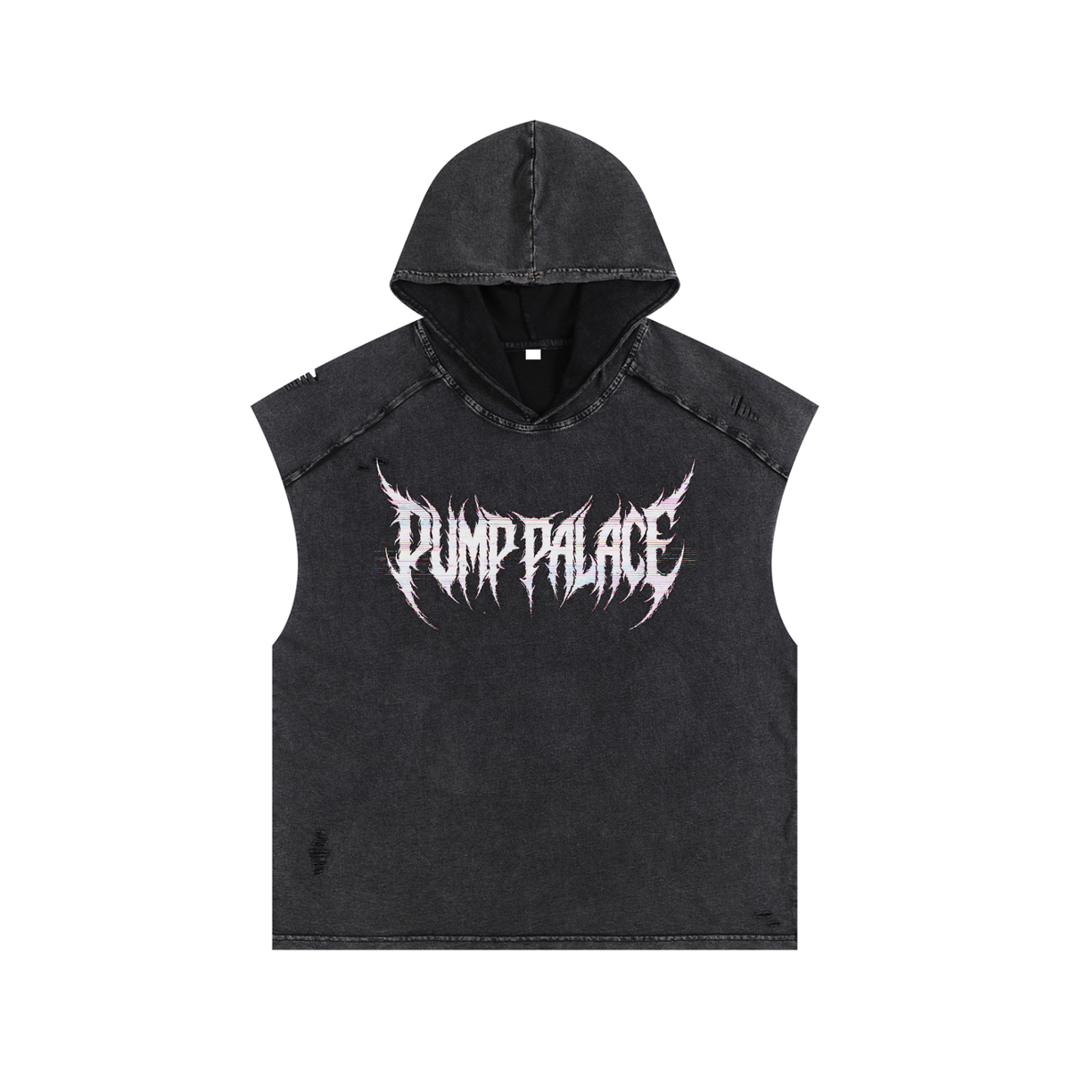 Snow Washed Boxy Hooded Tank Top