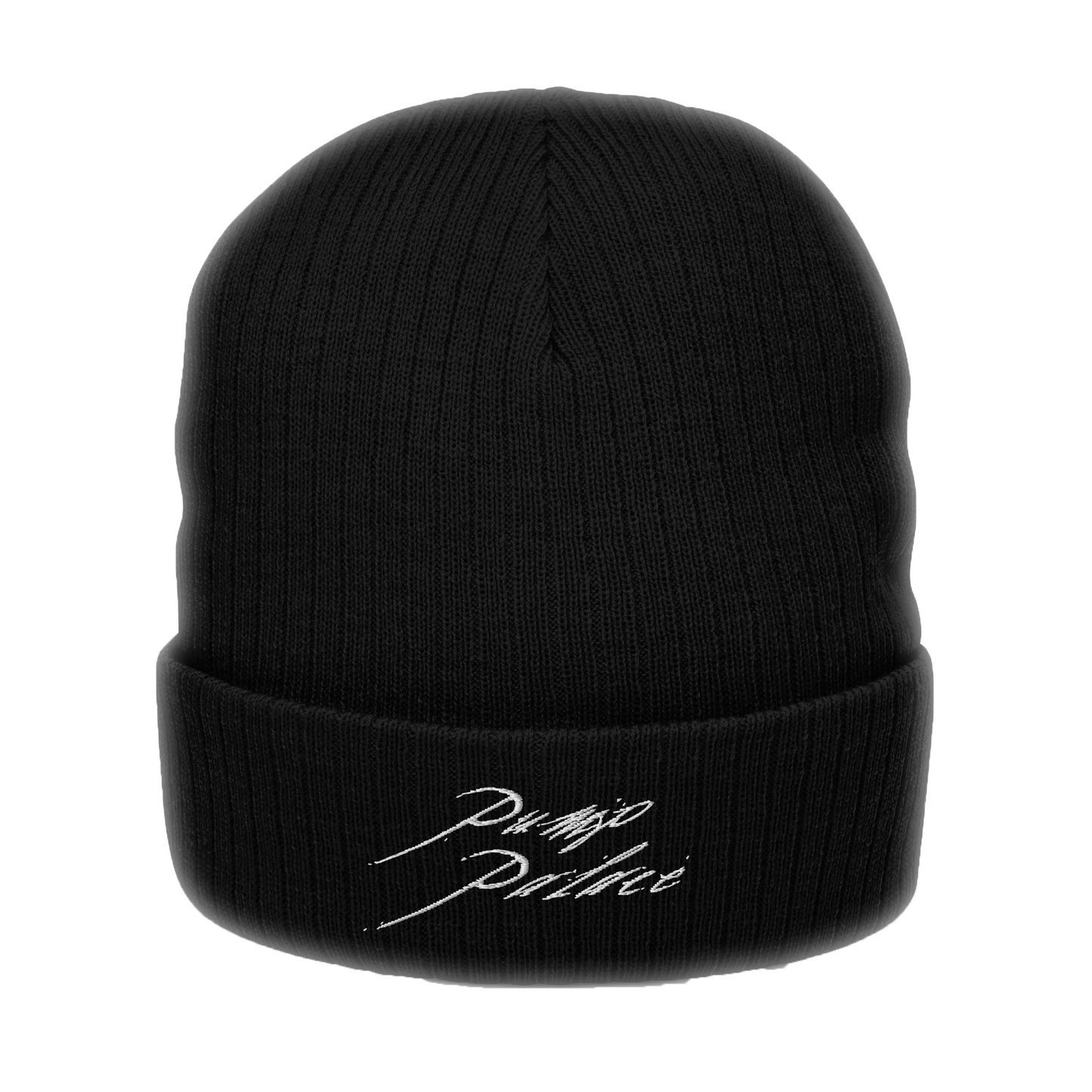 Calligraphy Ribbed knit Pump Palace beanie