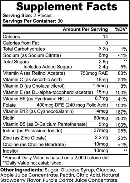 PumpVital Multi-Vitamin gummies